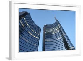 Modern Building, Gae Aulenti Square, Milan, Lombardy, Italy, Europe-Vincenzo Lombardo-Framed Photographic Print