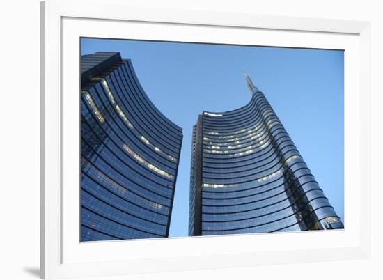 Modern Building, Gae Aulenti Square, Milan, Lombardy, Italy, Europe-Vincenzo Lombardo-Framed Photographic Print
