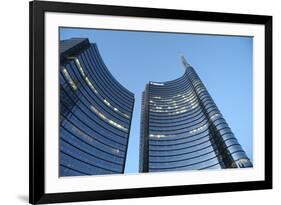 Modern Building, Gae Aulenti Square, Milan, Lombardy, Italy, Europe-Vincenzo Lombardo-Framed Photographic Print