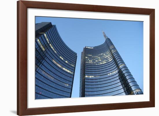 Modern Building, Gae Aulenti Square, Milan, Lombardy, Italy, Europe-Vincenzo Lombardo-Framed Photographic Print