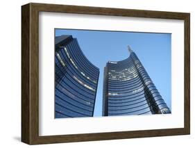 Modern Building, Gae Aulenti Square, Milan, Lombardy, Italy, Europe-Vincenzo Lombardo-Framed Photographic Print