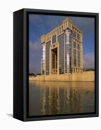 Modern Building, the Antigone Complex, Overlooking Water, Montpellier, Languedoc Roussillon, France-Miller John-Framed Stretched Canvas