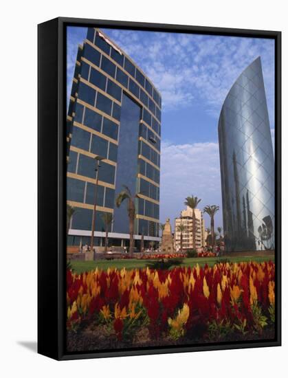 Modern Buildings Centre of Town, Lima, Peru, South America-Groenendijk Peter-Framed Stretched Canvas