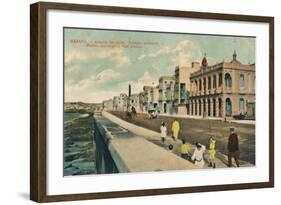 Modern Buildings in Gulf Avenue, Havana, Cuba, C1910-null-Framed Giclee Print