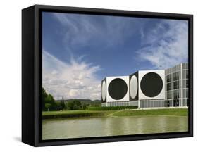 Modern Buildings of the Vasarely Foundation at Aix En Provence, Provence, France, Europe-Westwater Nedra-Framed Stretched Canvas