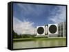 Modern Buildings of the Vasarely Foundation at Aix En Provence, Provence, France, Europe-Westwater Nedra-Framed Stretched Canvas