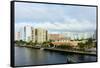 Modern buildings on the Intracoastal Waterway in Fort Lauderdale, Broward County, Florida, USA-null-Framed Stretched Canvas