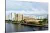 Modern buildings on the Intracoastal Waterway in Fort Lauderdale, Broward County, Florida, USA-null-Stretched Canvas