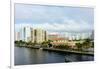 Modern buildings on the Intracoastal Waterway in Fort Lauderdale, Broward County, Florida, USA-null-Framed Photographic Print