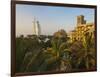 Modern Burj Al Arab Hotel and Traditional Wind House, Dubai, United Arab Emirates-Keren Su-Framed Photographic Print