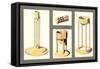 Modern Candle Holders-null-Framed Stretched Canvas