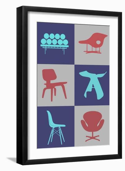 Modern Chair Collection III-Anita Nilsson-Framed Art Print