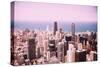 Modern Chicago Skyline Aerial View-Yulia1986-Stretched Canvas