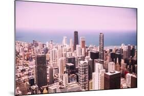 Modern Chicago Skyline Aerial View-Yulia1986-Mounted Photographic Print