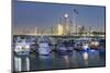 Modern city skyline and Marina, Abu Dhabi, United Arab Emirates, UAE-Gavin Hellier-Mounted Photographic Print