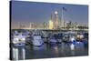 Modern city skyline and Marina, Abu Dhabi, United Arab Emirates, UAE-Gavin Hellier-Stretched Canvas