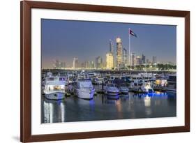 Modern city skyline and Marina, Abu Dhabi, United Arab Emirates, UAE-Gavin Hellier-Framed Photographic Print