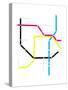 Modern City Subway Map-oriontrail2-Stretched Canvas