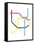 Modern City Subway Map-oriontrail2-Framed Stretched Canvas