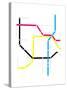 Modern City Subway Map-oriontrail2-Stretched Canvas