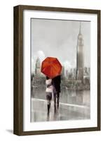 Modern Couple in New York-Ruane Manning-Framed Art Print