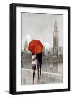 Modern Couple in New York-Ruane Manning-Framed Art Print