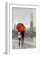 Modern Couple in New York-Ruane Manning-Framed Art Print