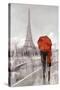 Modern Couple in Paris-Ruane Manning-Stretched Canvas