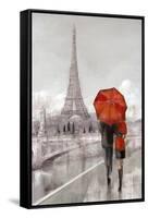 Modern Couple in Paris-Ruane Manning-Framed Stretched Canvas