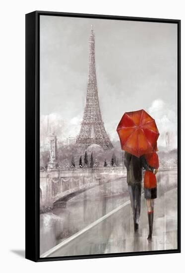 Modern Couple in Paris-Ruane Manning-Framed Stretched Canvas