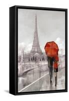 Modern Couple in Paris-Ruane Manning-Framed Stretched Canvas