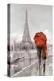 Modern Couple in Paris-Ruane Manning-Stretched Canvas