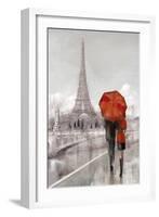 Modern Couple in Paris-Ruane Manning-Framed Art Print