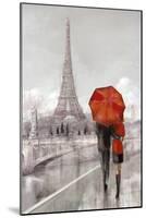 Modern Couple in Paris-Ruane Manning-Mounted Art Print