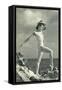 Modern Dancer on Rocks-null-Framed Stretched Canvas