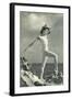 Modern Dancer on Rocks-null-Framed Art Print