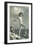 Modern Dancer on Rocks-null-Framed Art Print