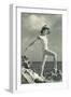 Modern Dancer on Rocks-null-Framed Art Print