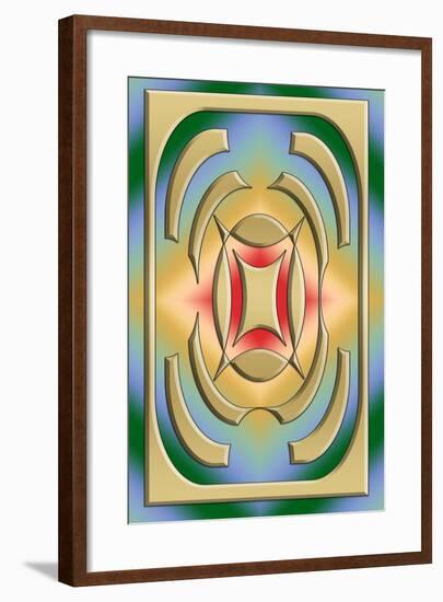 Modern Designs Vertical 2-Art Deco Designs-Framed Giclee Print