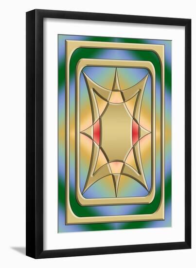 Modern Designs Vertical 4-Art Deco Designs-Framed Giclee Print