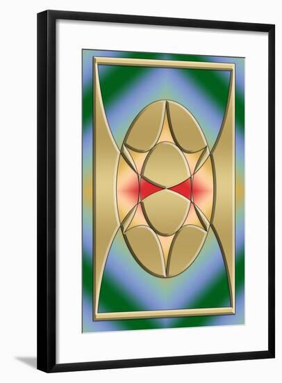 Modern Designs Vertical 5-Art Deco Designs-Framed Giclee Print