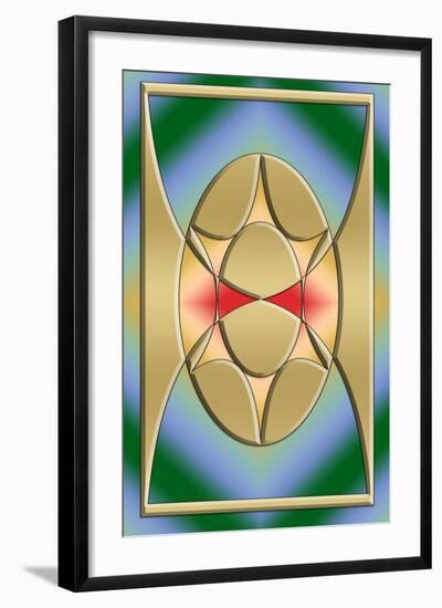 Modern Designs Vertical 5-Art Deco Designs-Framed Giclee Print