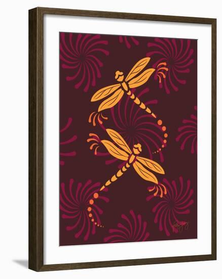 Modern Dragonflies-Patty Young-Framed Art Print