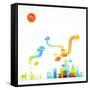 Modern Ecological Town Illustration-radoma-Framed Stretched Canvas