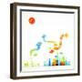 Modern Ecological Town Illustration-radoma-Framed Art Print