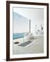 Modern Floor Bathtub Against Huge Window with Seascape View-PlusONE-Framed Photographic Print