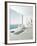 Modern Floor Bathtub Against Huge Window with Seascape View-PlusONE-Framed Photographic Print