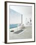 Modern Floor Bathtub Against Huge Window with Seascape View-PlusONE-Framed Photographic Print