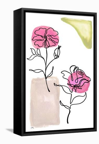 Modern Floral Line I-Elizabeth Medley-Framed Stretched Canvas