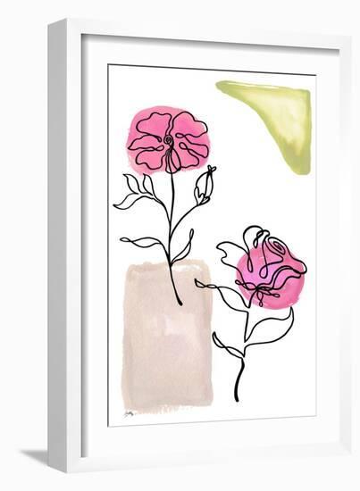 Modern Floral Line I-Elizabeth Medley-Framed Art Print